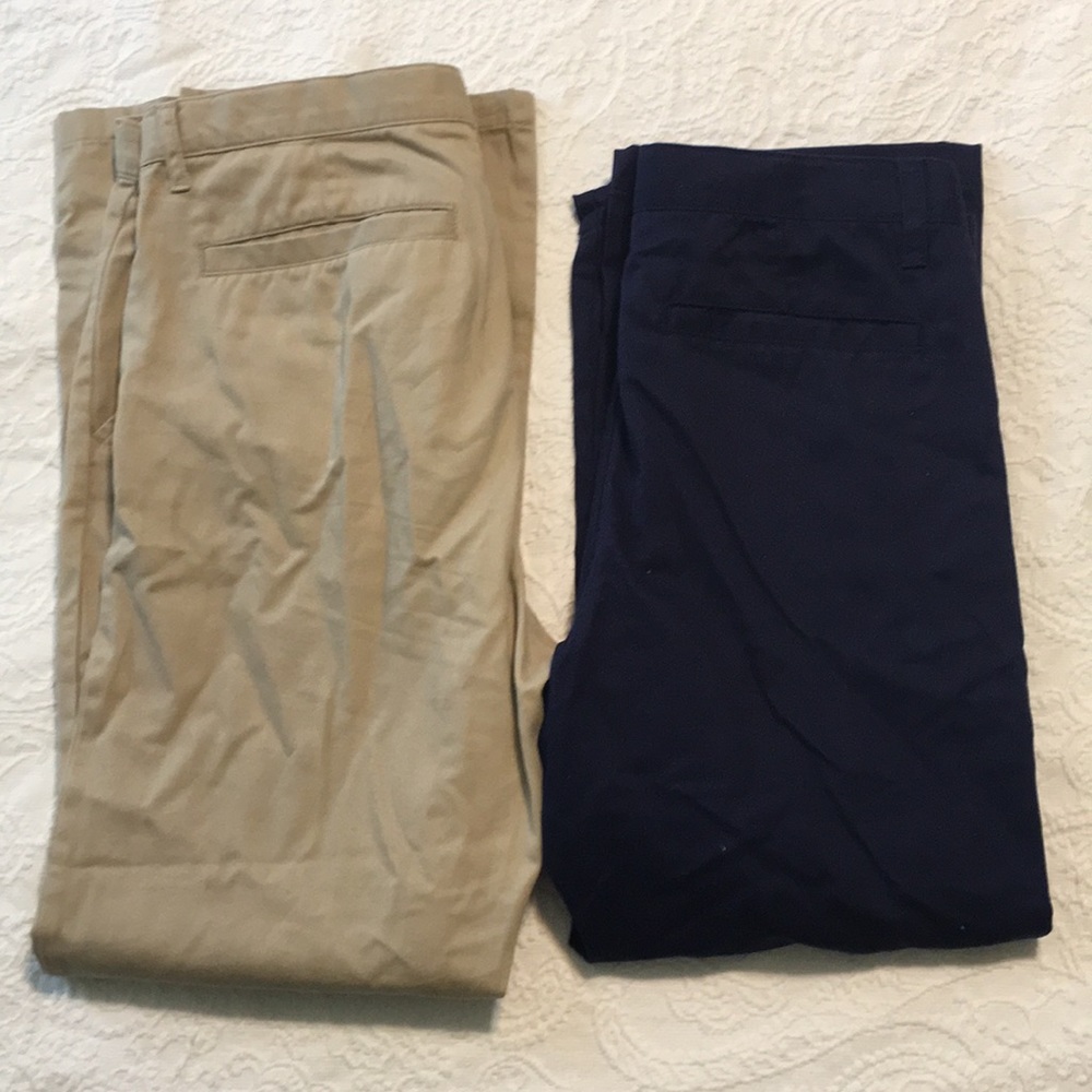 2 pairs boys size 14 husky dress pants